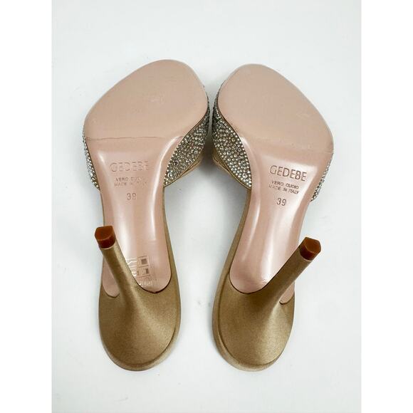 GEDEBE ISABELI EMBELLISHED SLIDE SANDALS MULES - Picture 8 of 9